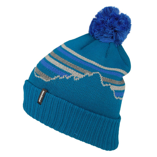 Gorro con pompón Fitz Roy Retro Powder Town de Patagonia - Azul