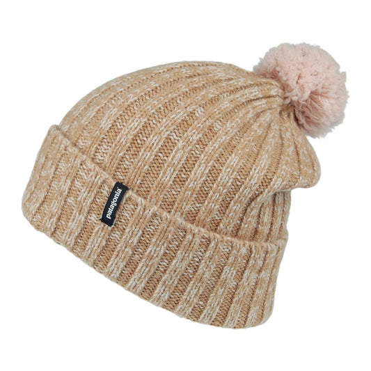 Gorro con pompón Pompón de lana reciclada de Patagonia - Marrón Claro