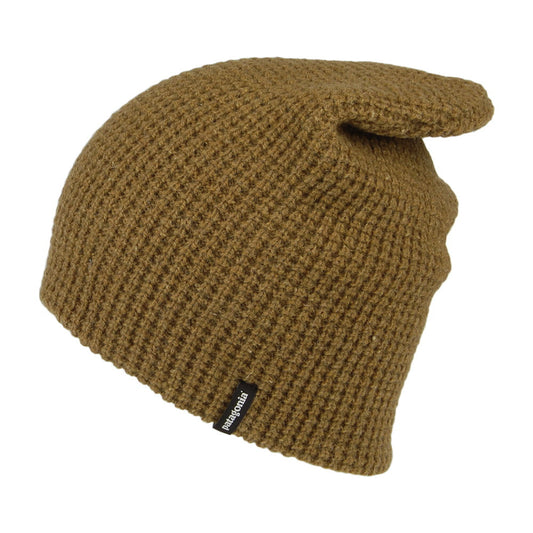 Gorro Beanie Desert Sky holgado de lana reciclada punto gofre de Patagonia - Marrón