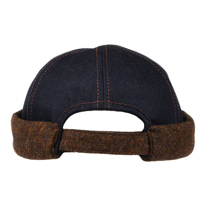 Gorro Beanie Docker de tela vaquera y tweed de Stetson - Vaquero