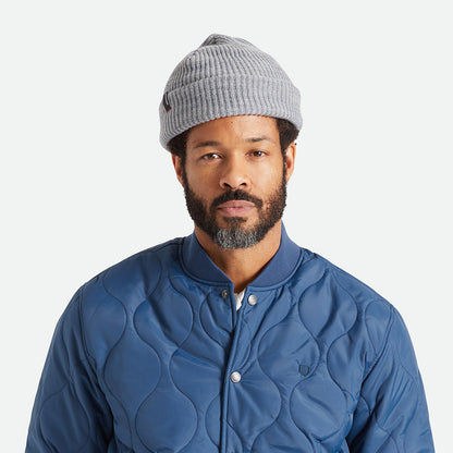 Gorro Beanie Heist con vuelta de Brixton - Gris Claro