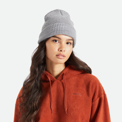 Gorro Beanie Heist con vuelta de Brixton - Gris Claro