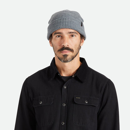 Gorro Beanie Heist con vuelta de Brixton - Gris Oscuro