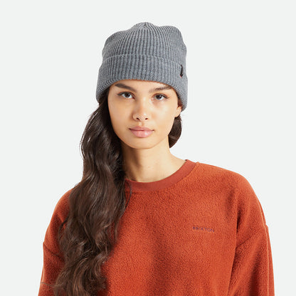 Gorro Beanie Heist con vuelta de Brixton - Gris Oscuro
