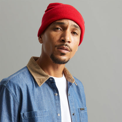 Gorro Beanie Heist con vuelta de Brixton - Rojo