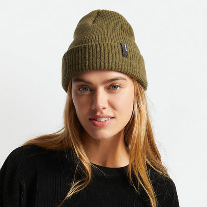 Gorro Beanie Heist con vuelta de Brixton - Verde Oliva