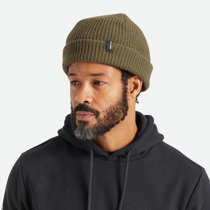 Gorro Beanie Heist con vuelta de Brixton - Verde Oliva