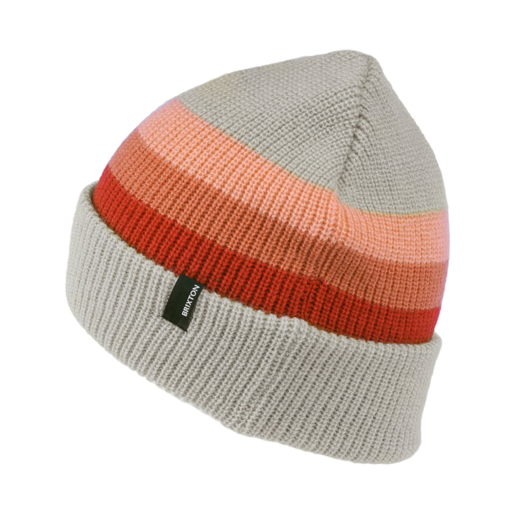 Gorro Beanie Heist a rayas de Brixton - Crema-Multi