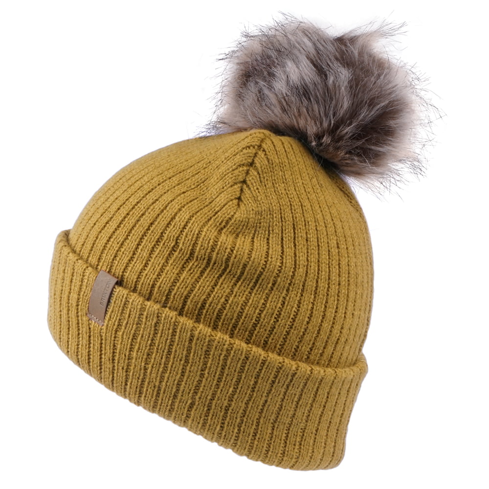 Gorro con pompón Alison de piel sintética de Brixton - Beige Arena