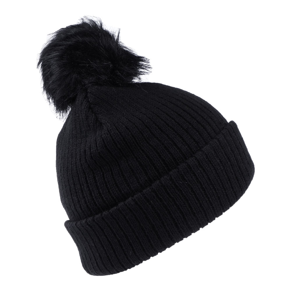 Gorro con pompón Alison de piel sintética de Brixton - Negro