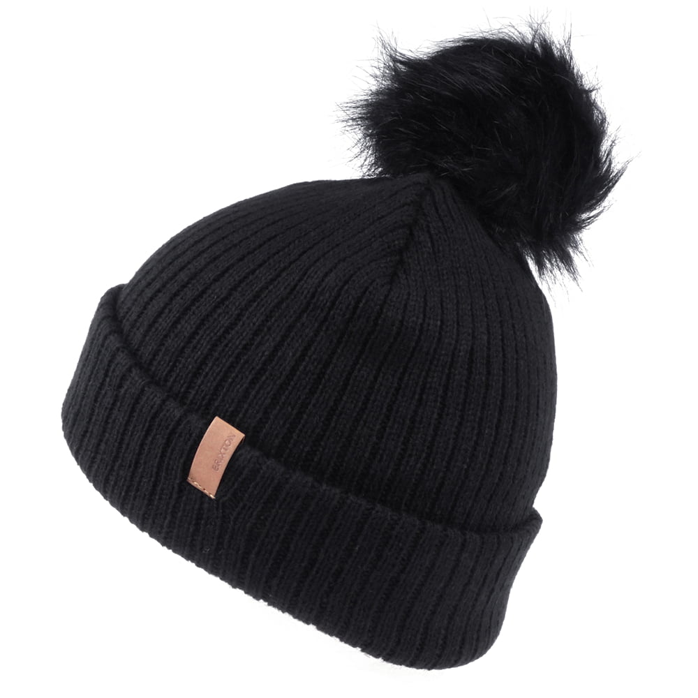 Gorro con pompón Alison de piel sintética de Brixton - Negro