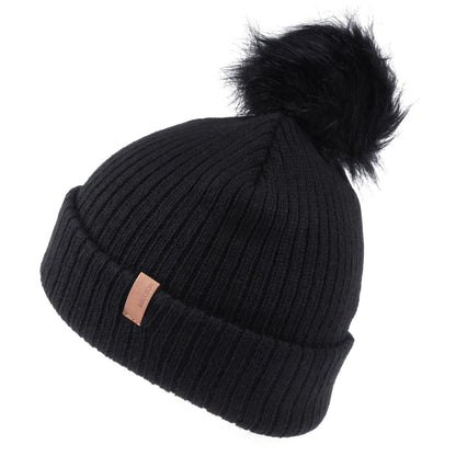 Gorro con pompón Alison de piel sintética de Brixton - Negro