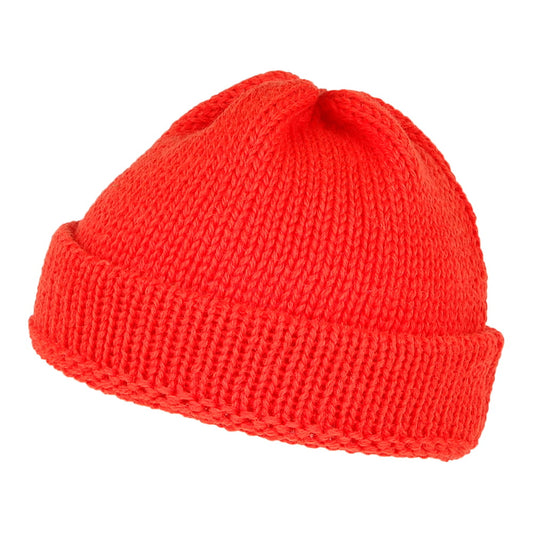 Gorro Beanie Short Fishermans de lana inglesa de Highland 2000 - Naranja