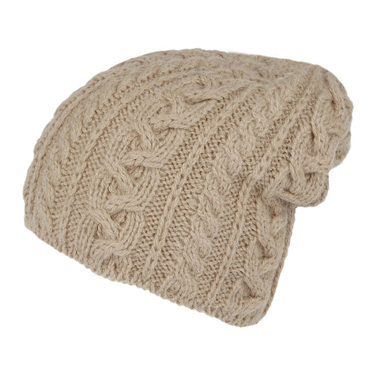 Gorro Beanie Super Soft Slouch Oversized de lana de alpaca de Highland 2000 - Camel