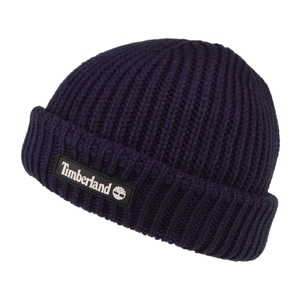 Gorro Beanie superficial con insignia de goma de Timberland - Azul Marino