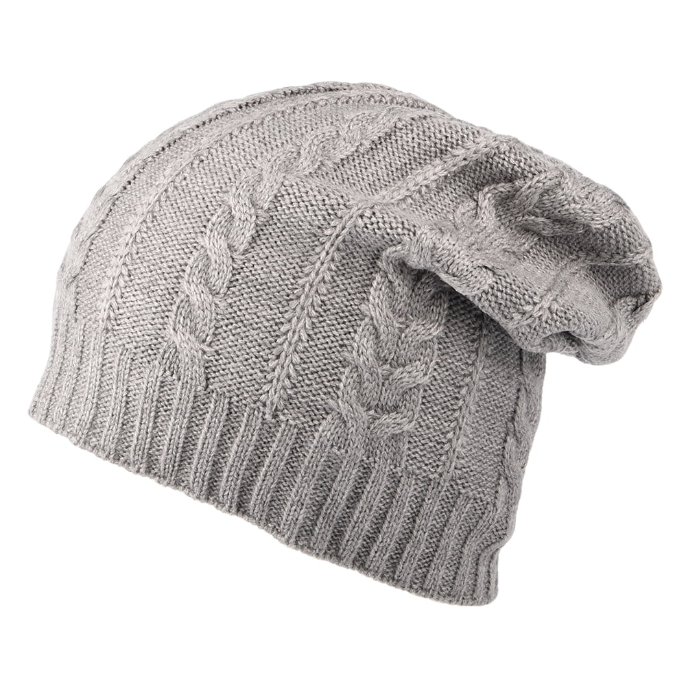 Gorro Beanie Slouchy de punto cable de Timberland - Gris Claro