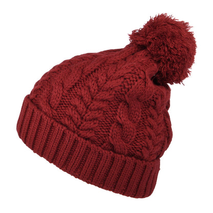Gorro con pompón Cable Watch de Timberland - Rojo Oscuro
