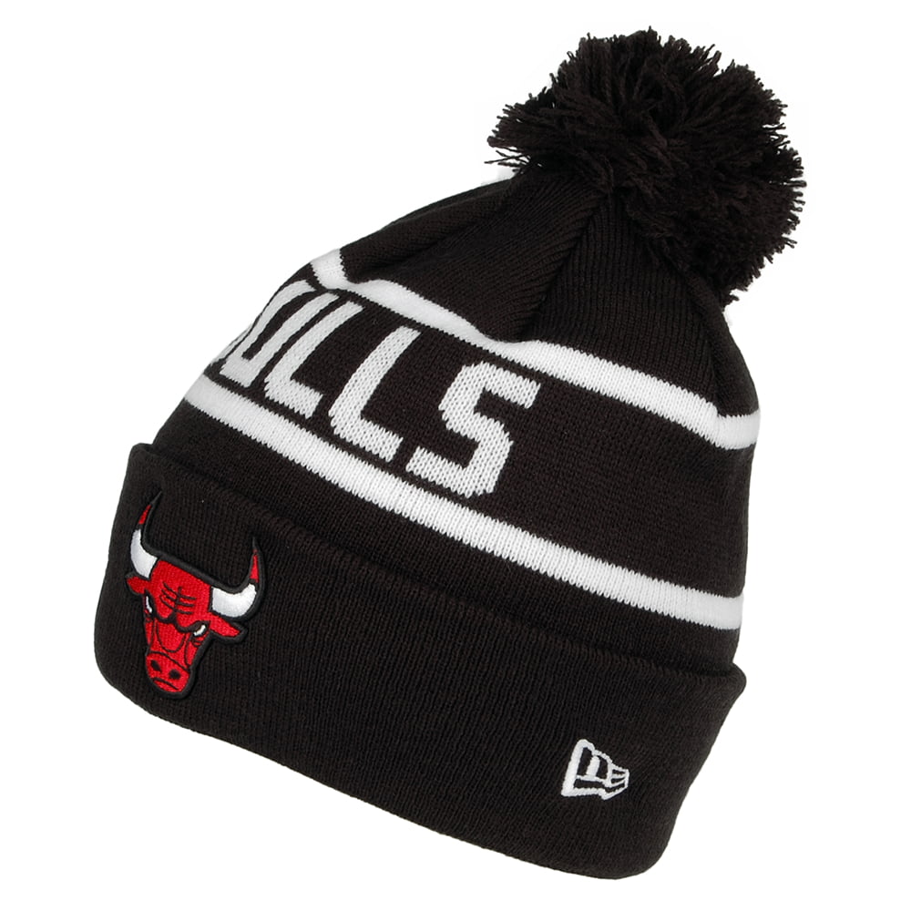 Gorro con pompón con vuelta NBA Team Jake Chicago Bulls de New Era - Negro