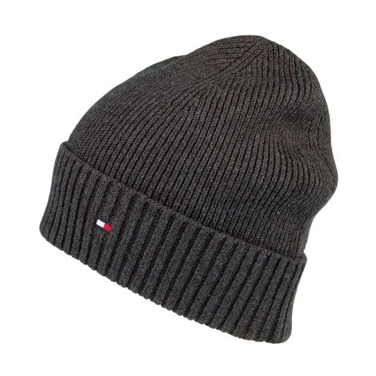 Gorro Beanie Essential Flag de algodón y cachemira de Tommy Hilfiger - Gris