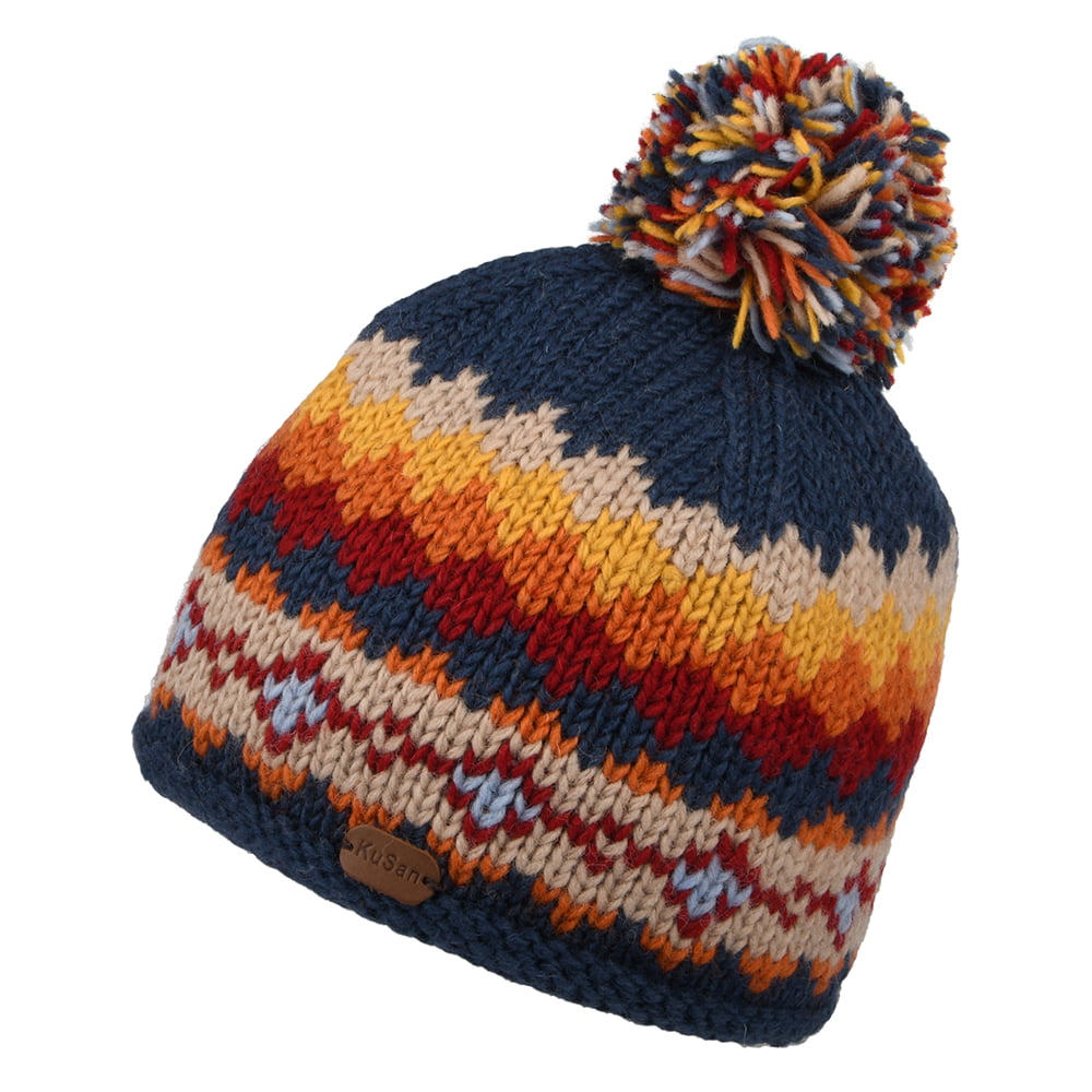 Gorro con pompón Short de Kusan - Azul Marino-Multi