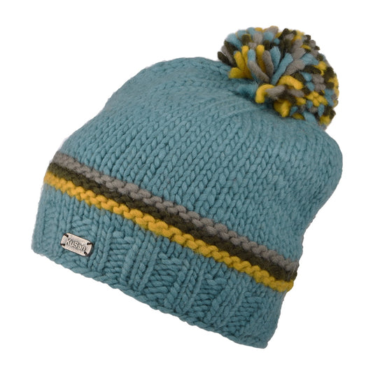 Gorro con pompón Multi de Kusan - Aguamarina