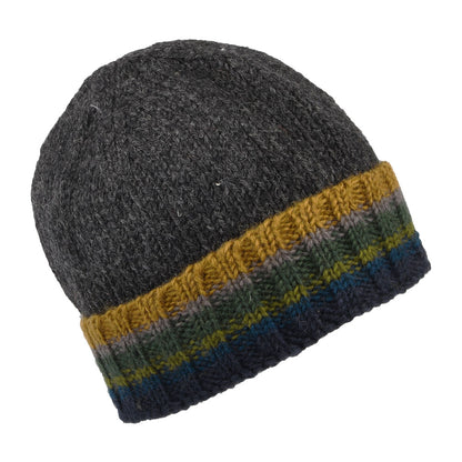 Gorro beanie con dobladillo tejido de Kusan - Antracita