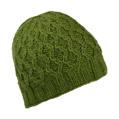 Gorro Beanie Brooklyn de punto cable de Kusan - Verde Oliva