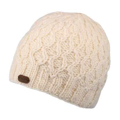 Gorro Beanie Brooklyn de punto cable de Kusan - Crema