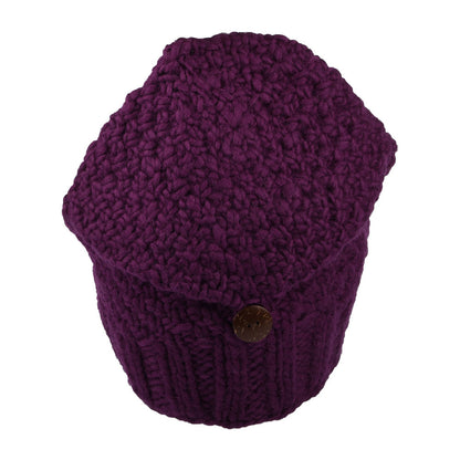 Gorro Beanie con botón de Kusan - Morado