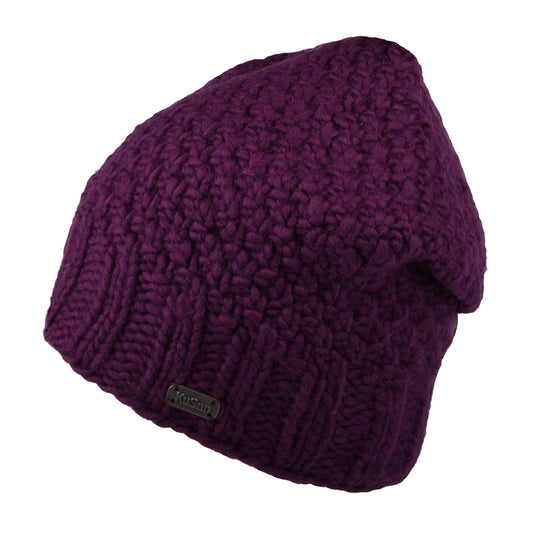 Gorro Beanie con botón de Kusan - Morado