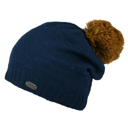 Gorro con pompón Contrast Pom holgado de Kusan - Azul Marino