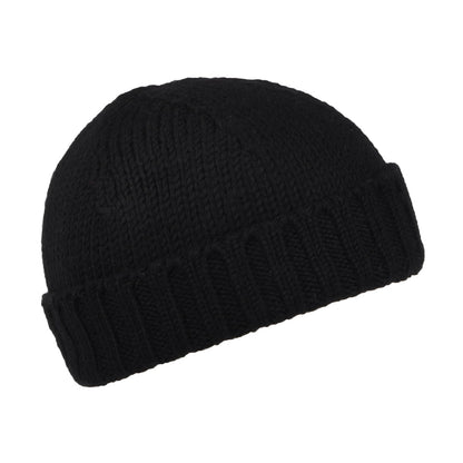 Gorro Beanie de lana merino de Kusan - Negro