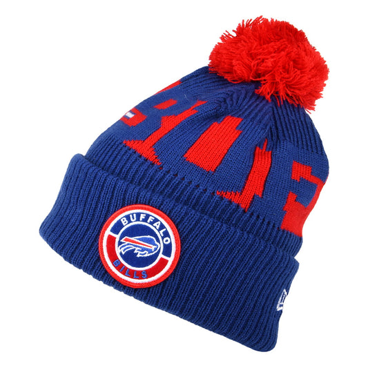Gorro con pompón NFL On Field Sport Knit Buffalo Bills de New Era - Azul-Rojo