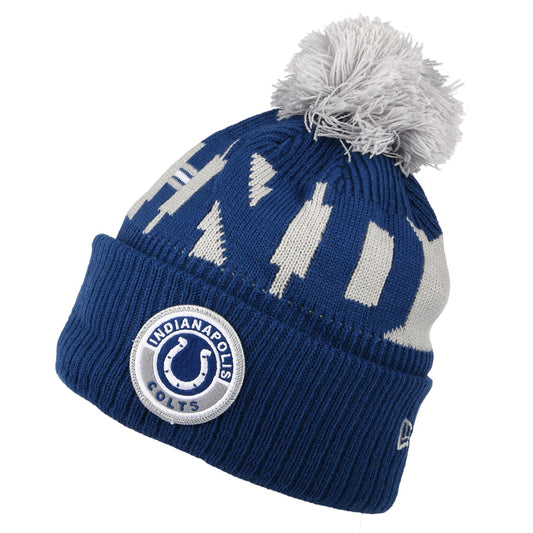 Gorro con pompón NFL On Field Sport Indianapolis Colts de New Era - Azul-Gris