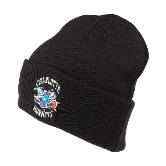 Gorro Beanie NBA Team Logo Cuff Knit Charlotte Hornets de Mitchell & Ness - Negro