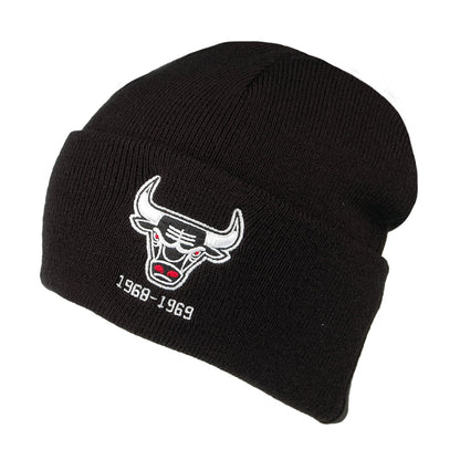 Gorro Beanie NBA Team Logo Cuff Knit Chicago Bulls de Mitchell & Ness - Negro