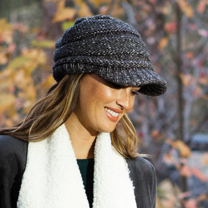 Gorro Beanie con visera Sherman de mezcla de cachemira de Scala - Gris
