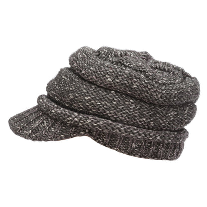 Gorro Beanie con visera Sherman de mezcla de cachemira de Scala - Gris