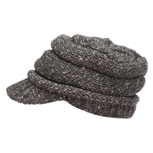 Gorro Beanie con visera Sherman de mezcla de cachemira de Scala - Gris