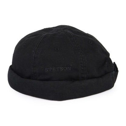 Gorro Beanie Docker de algodón de Stetson - Negro