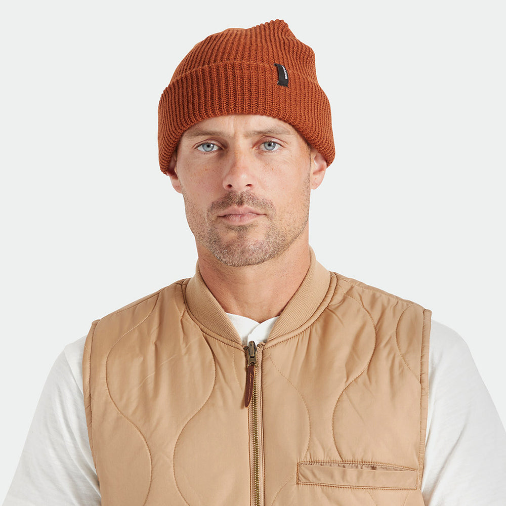 Gorro Beanie Heist con vuelta de Brixton - Caramelo