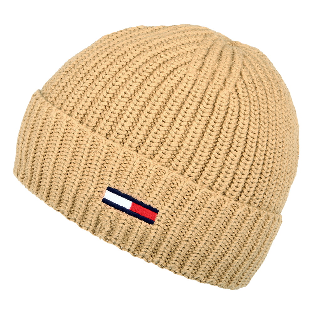 Gorro Beanie TJM Basic Rib de canalé de Tommy Hilfiger - Kaki