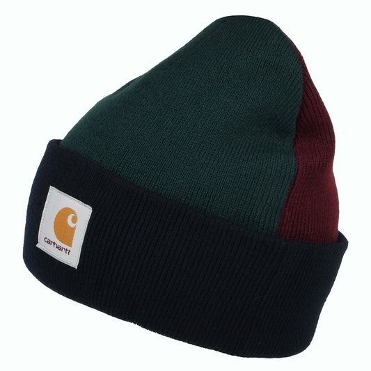Gorro Beanie Triple de Carhartt WIP - Azul Marino-Verde-Vino