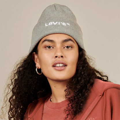 Gorro Beanie Wordmark reciclado con vuelta de Levi's - Gris