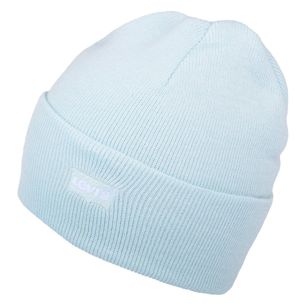 Gorro Beanie Tonal Batwing Embroidery Slouchy de Levi's - Azul Claro