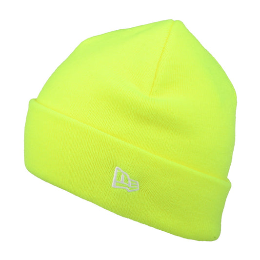 Gorro Beanie Short Cuff Knit NE Pop de New Era - Amarillo Neón