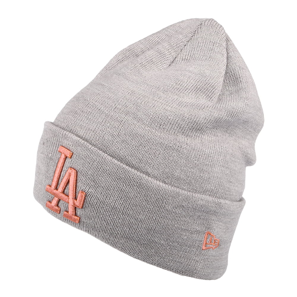 Gorro Beanie mujeres Vuelta Tejida MLB Metallic Logo - L.A. Dodgers de New Era - Gris