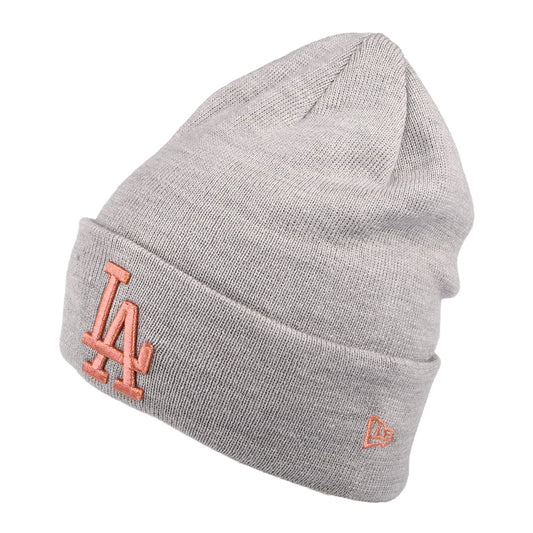 Gorro Beanie mujeres Vuelta Tejida MLB Metallic Logo - L.A. Dodgers de New Era - Gris