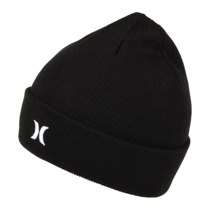 Gorro Beanie Icon con vuelta de Hurley - Negro