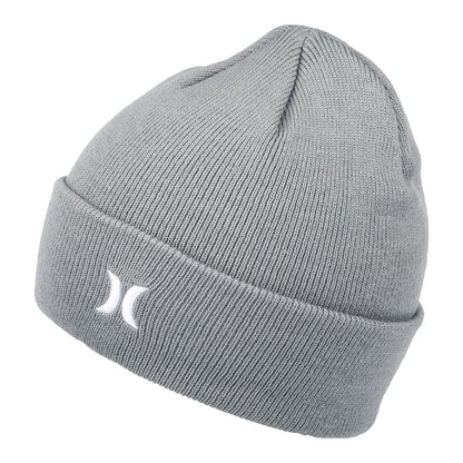 Gorro Beanie Icon con vuelta de Hurley - Gris